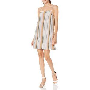 Billabong Stripes Day Dreamer Mini Dress Womens Medium Sleeveless Tie Back Beach